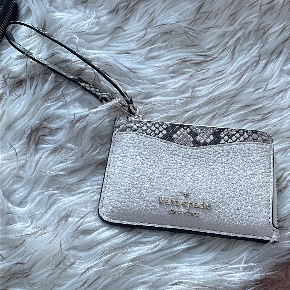 Kate Spade Cream and Black Wristlet